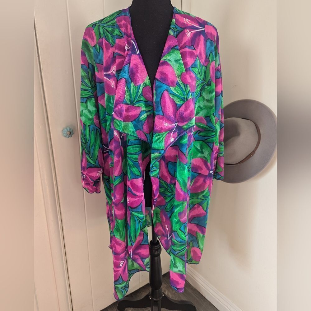 VTG Sirena 70s Retro Desert Glam Mrs. Roper Tropical Beachy Coastal Coverup